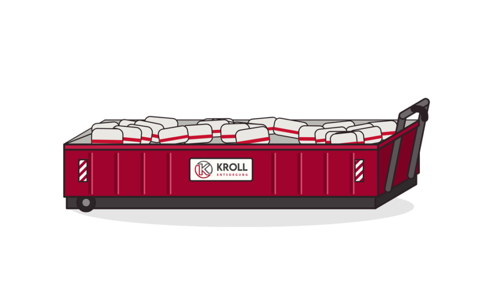 13 m³ Abrollcontainer für Asbest