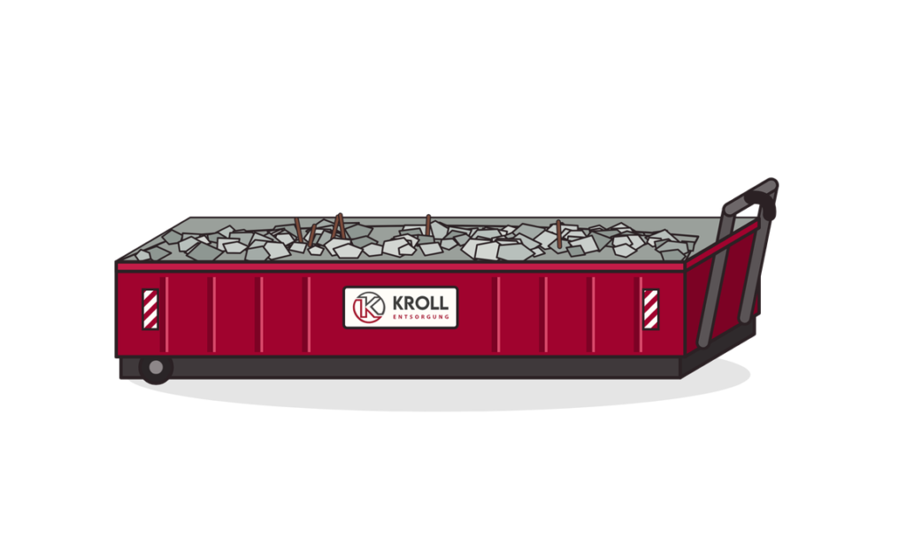 13 m³ Abrollcontainer für Beton