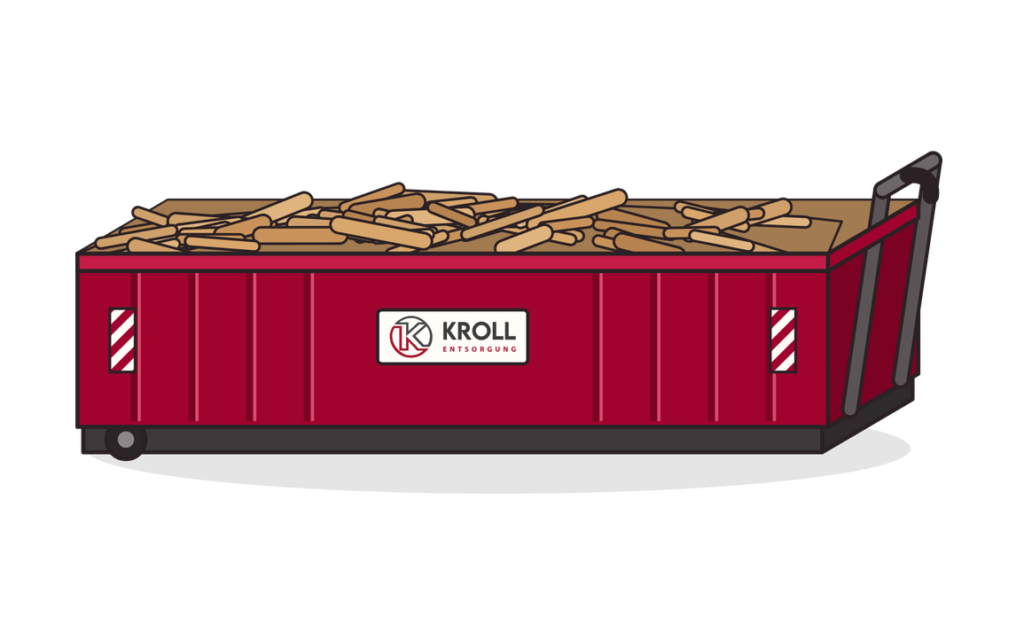 22 m³ Abrollcontainer für Holz