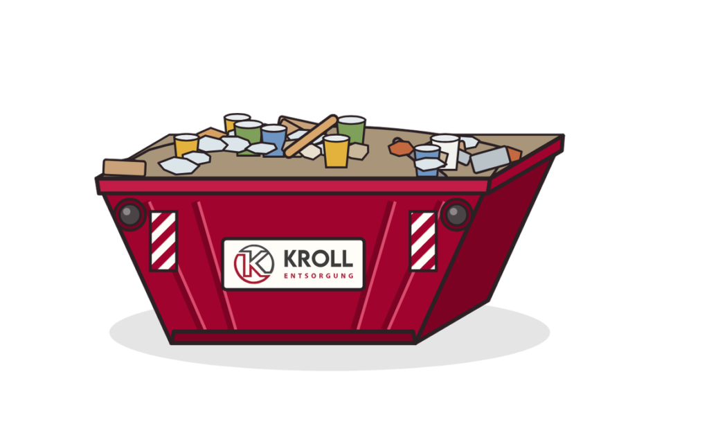 7 m³ Absetzcontainer für Baumischabfall
